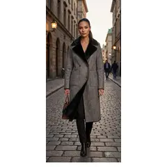 STRIKE - CHAQUETA DE GAMUZA LARGA MUJER MODELO 3226