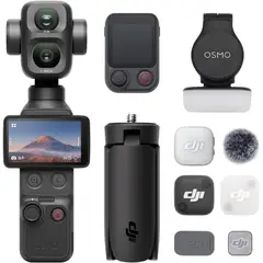 DJI - Osmo Pocket 4P Cámara de acción Vlog Combo Negro