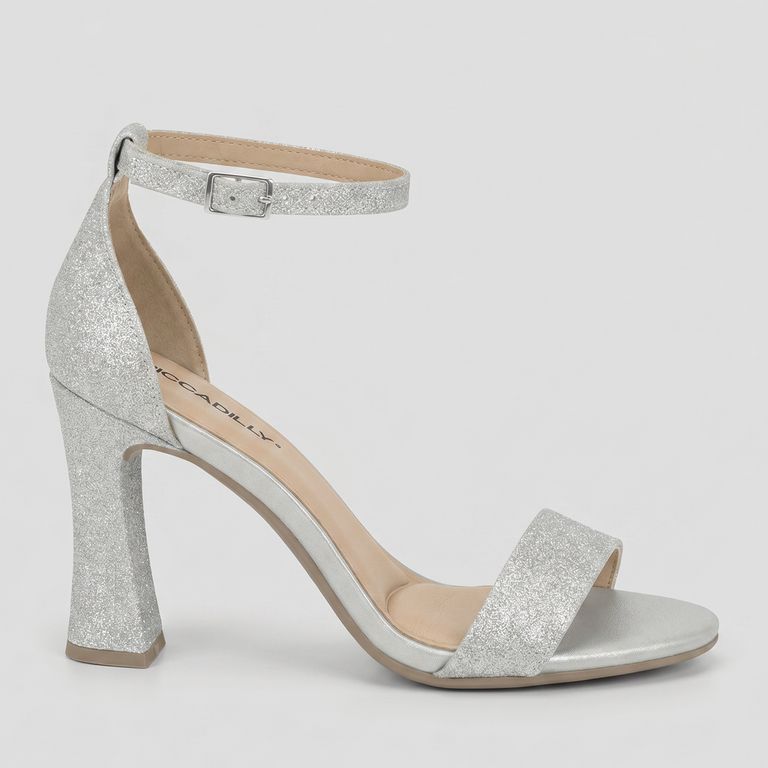 Sandalia Mujer Plata/Glitter Rafa 48
