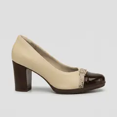 PICCADILLY - Zapato Mujer Nude/Chocolate Deise