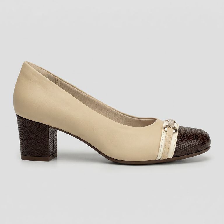 Zapato Mujer Nude/Chocolate Laura