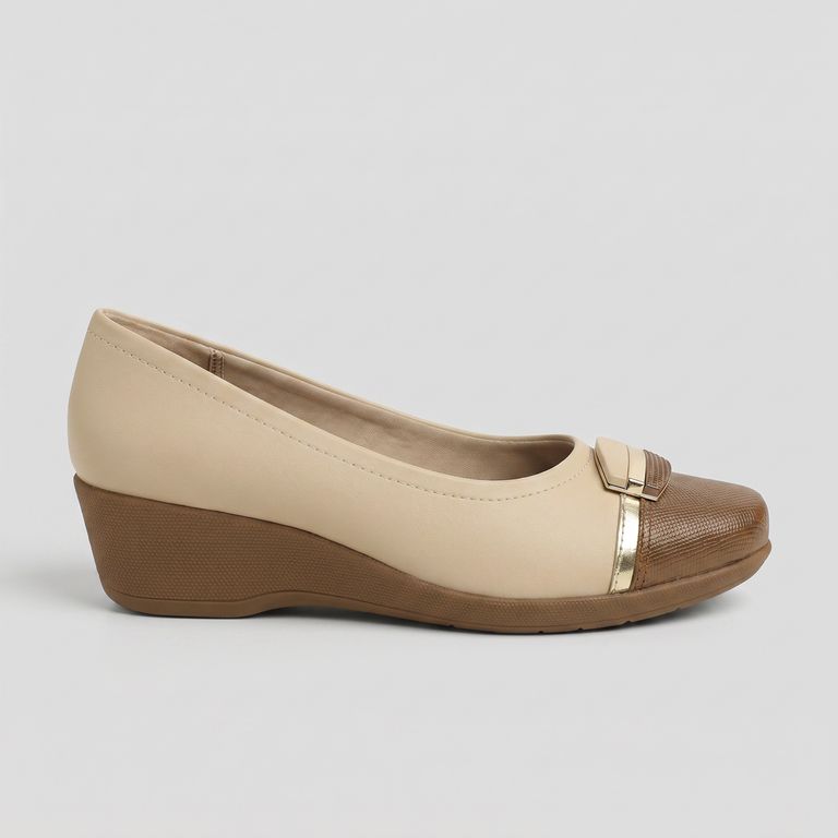 Zapato Mujer Nude/Café Ivone