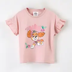 PAW PATROL - Polera Manga Corta Niña Skye Rosado