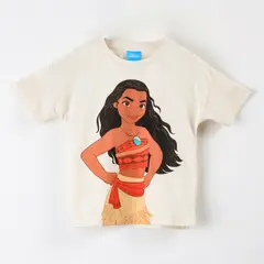 DISNEY - Polera Manga Corta Niña Moana Blanco