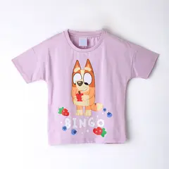 BLUEY - Polera Manga Corta Niña Bingo & Morado