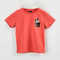 DISNEY - Polera Manga Corta Niño Mickey Coral