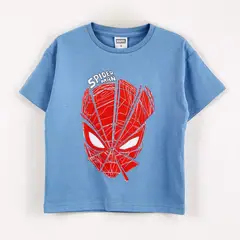 MARVEL - Polera Manga Corta Niño Spiderman Cara Azul