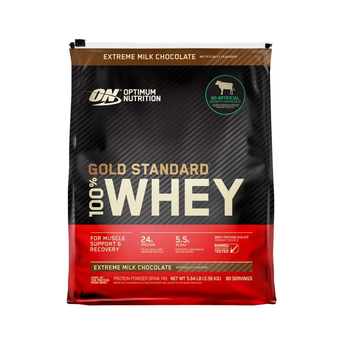 OPTIMUM - Gold standard 100% whey 5,64lb Milk choc - Optimum nutrition