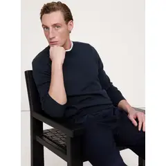 BANANA REPUBLIC - Sweater Hombre Algodón Crew Gris