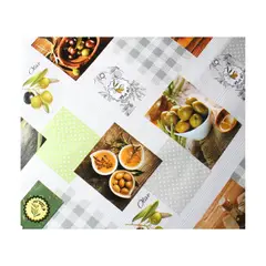 GENERICO - Mantel de Hule 1.40x2.00m (Corte Desde Rollo) Impermeable Aceituna
