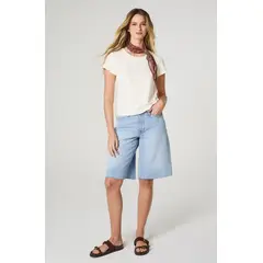 WRANGLER - Polera Mujer Crop Manga Corta Regular Fit 100% Cotton