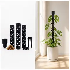 ZARKA LAB - Kit Tutor De Musgo Modular 90 cm Musgo Sphagnum + Sistema autoregante Soporte Para Plantas