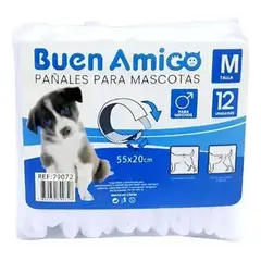 METALFER - Pañal Para Perro Talla M 12 Und Seco Y Cómodo
