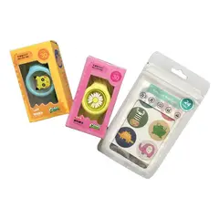 GENERICO - 2 Relojes Repelente Mosquito + 24 Parche Repelente Niños C/ Luz