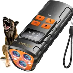 GENERICO - Repelente Perros Espanta canino Ultrasonico Adiestrador Ahuyentador Recargable Adiestramiento Petway