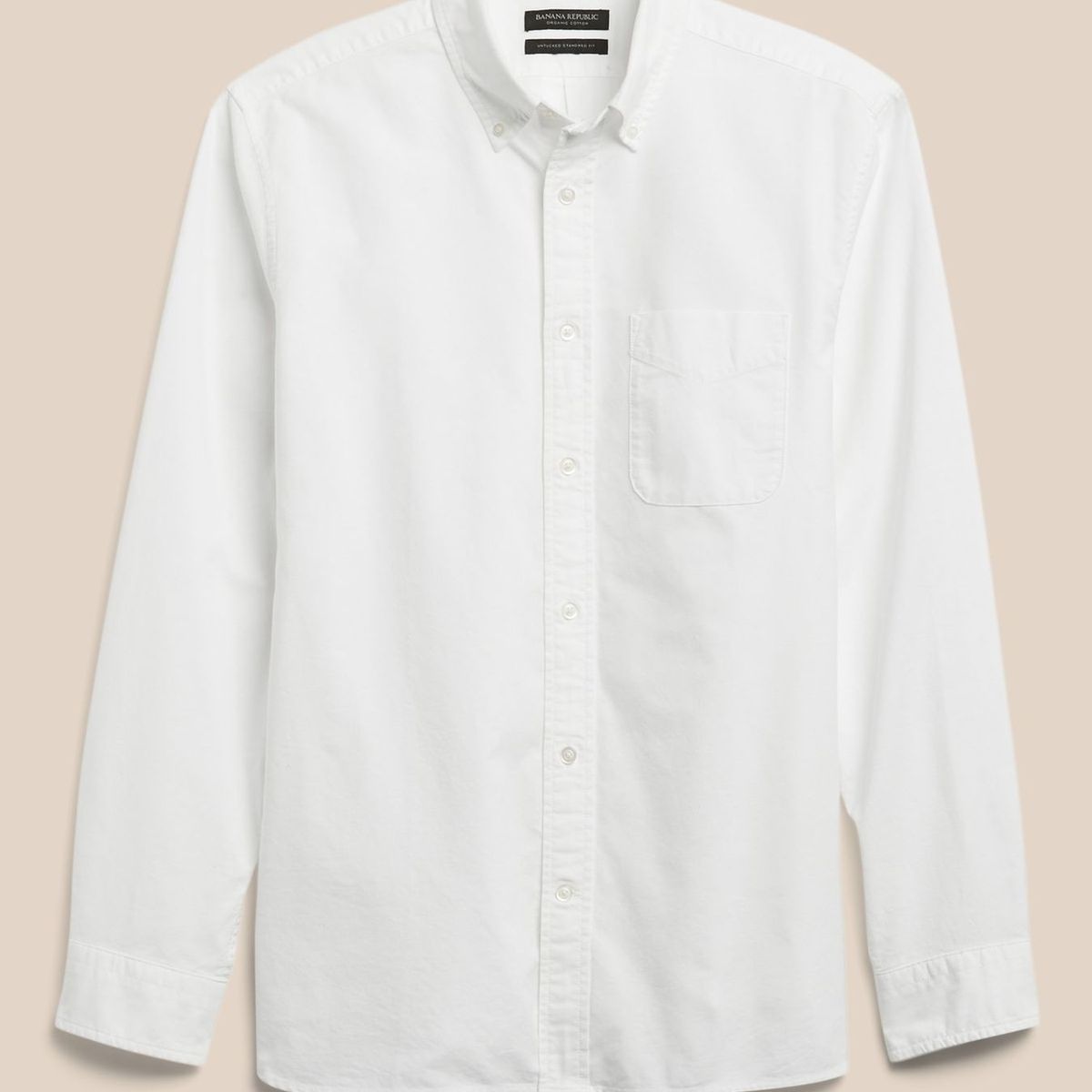BANANA REPUBLIC - Camisa Hombre Banana Republic Untucked Oxford Blanco