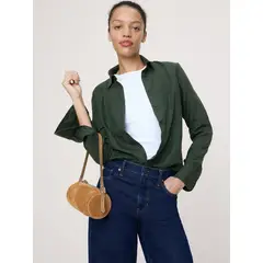 BANANA REPUBLIC - Blusa Mujer The Everyday Linen Verde