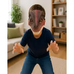 MYLHOGAR - Mascara De Dinosaurio Interactiva Con Sonido Y Mandibula Movil