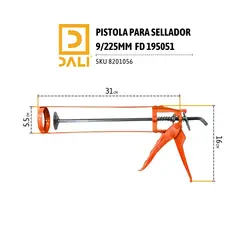 FINDER - Pistola para Sellador 9" 225 mm para Silicona y Adhesivos