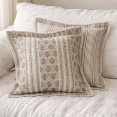 GALDANA - Cojín con relleno estampado reversible. Diseño estilo español, 50x50cm, 100% Algodón