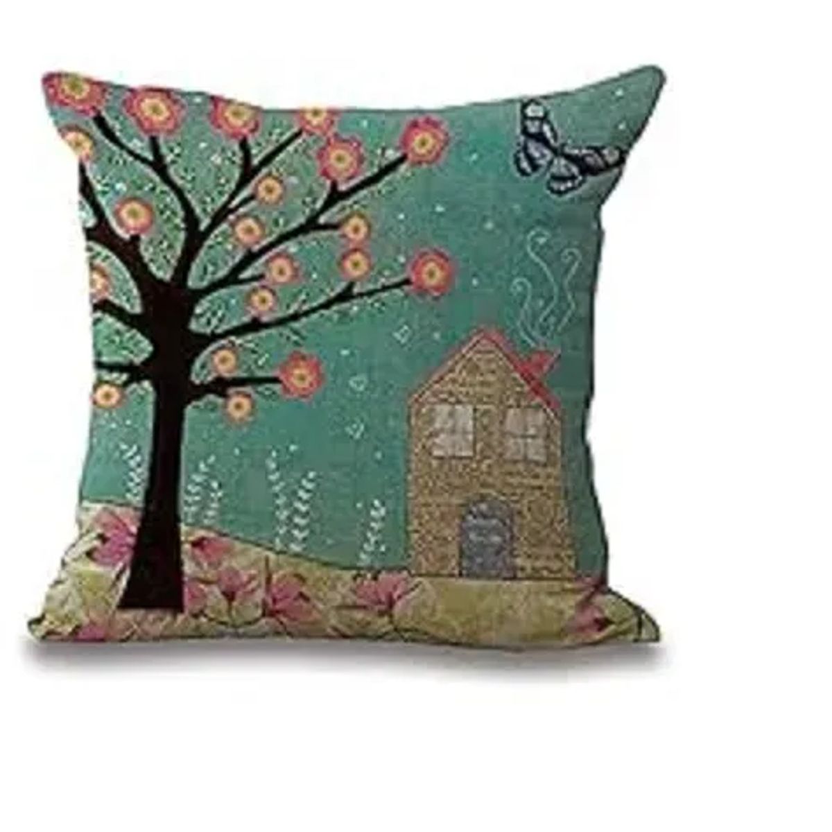 GENERICO - Cojín decorativos su diseño de casa de arbol (45 x 45 cm)