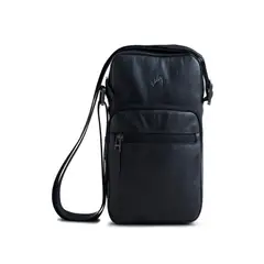 VELEZ - Vélez Cartera Bandolera Cuero Hombre Vertical Azul Oscuro