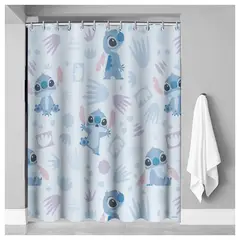 VAIS - Cortina de Baño Infantil Unisex Poliester 180x180 cms Stitch Disney
