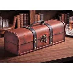 MSA MUEBLES SANTA ANA - Caja Porta Botella de Madera