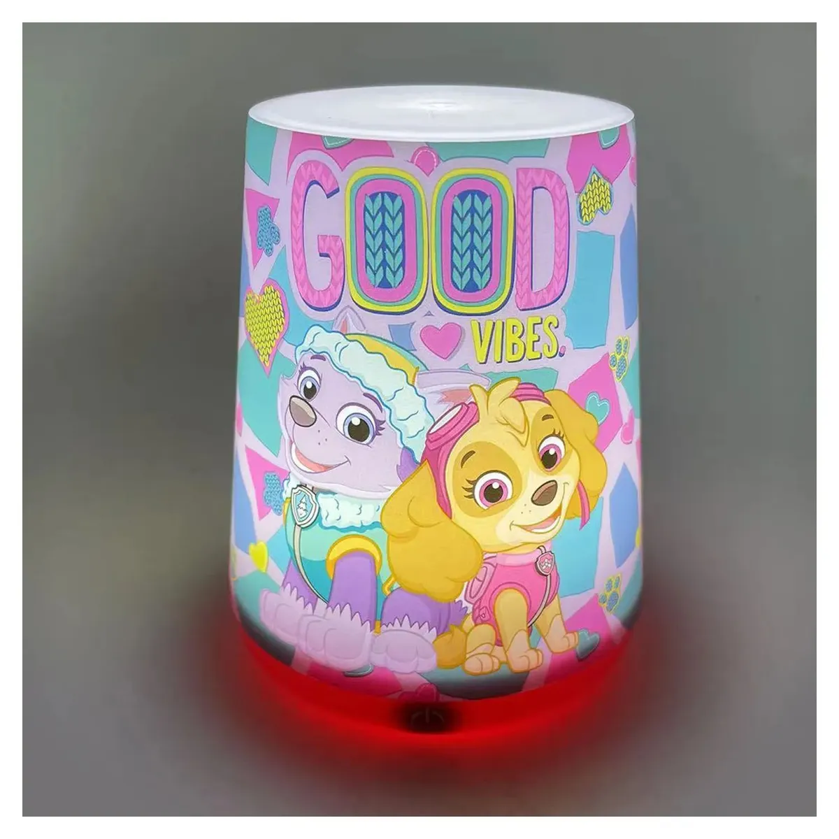 Lampara De Mesa Niña A Pilas Espantacucos Rosado Chicle Skye Paw Patrol, marca VAIS - Foto 2