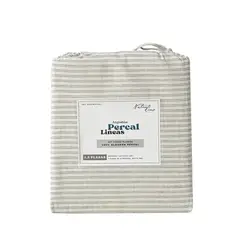 NATURALINO - Funda de Plumón Algodón Percal Lineas Relax