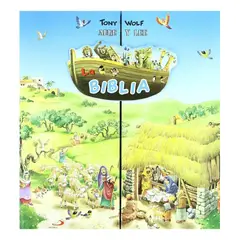 SAN PABLO - Biblia Infantil Abre y Lee con 12 Libros de Cartón Tony Wolf