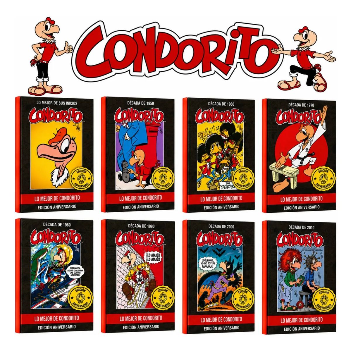 CONDORITO - Colección Condorito Aniversario 8 Tomos - Pepo Tapa Dura