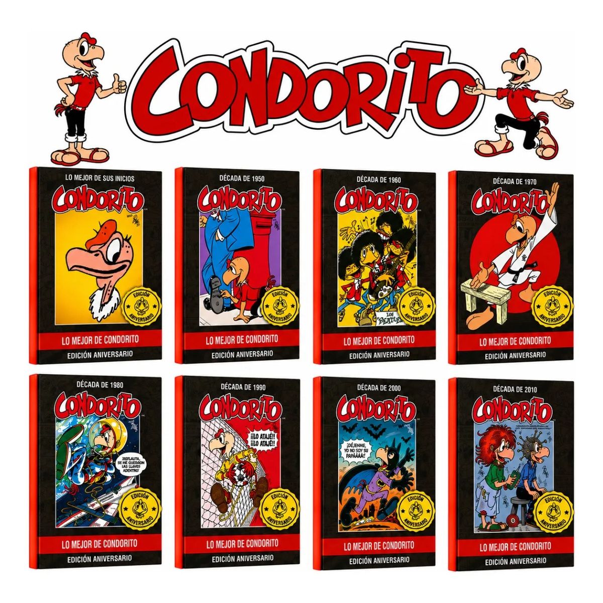 CONDORITO - Colección Condorito Aniversario 8 Tomos - Pepo Tapa Dura
