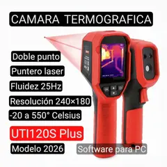 GENERICO - Cámara Termográfica UNI-T UTI120S Plus. Facturable. Modelo 2026. Localice fugas de agua, HVAC, etc