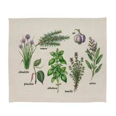 TUYO PRINT - Set Individuales Linet Natural - Hierbas