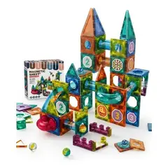 NO LOGO - Juego Bloques Magnéticos Pista De Canicas 42 Piezas Niños