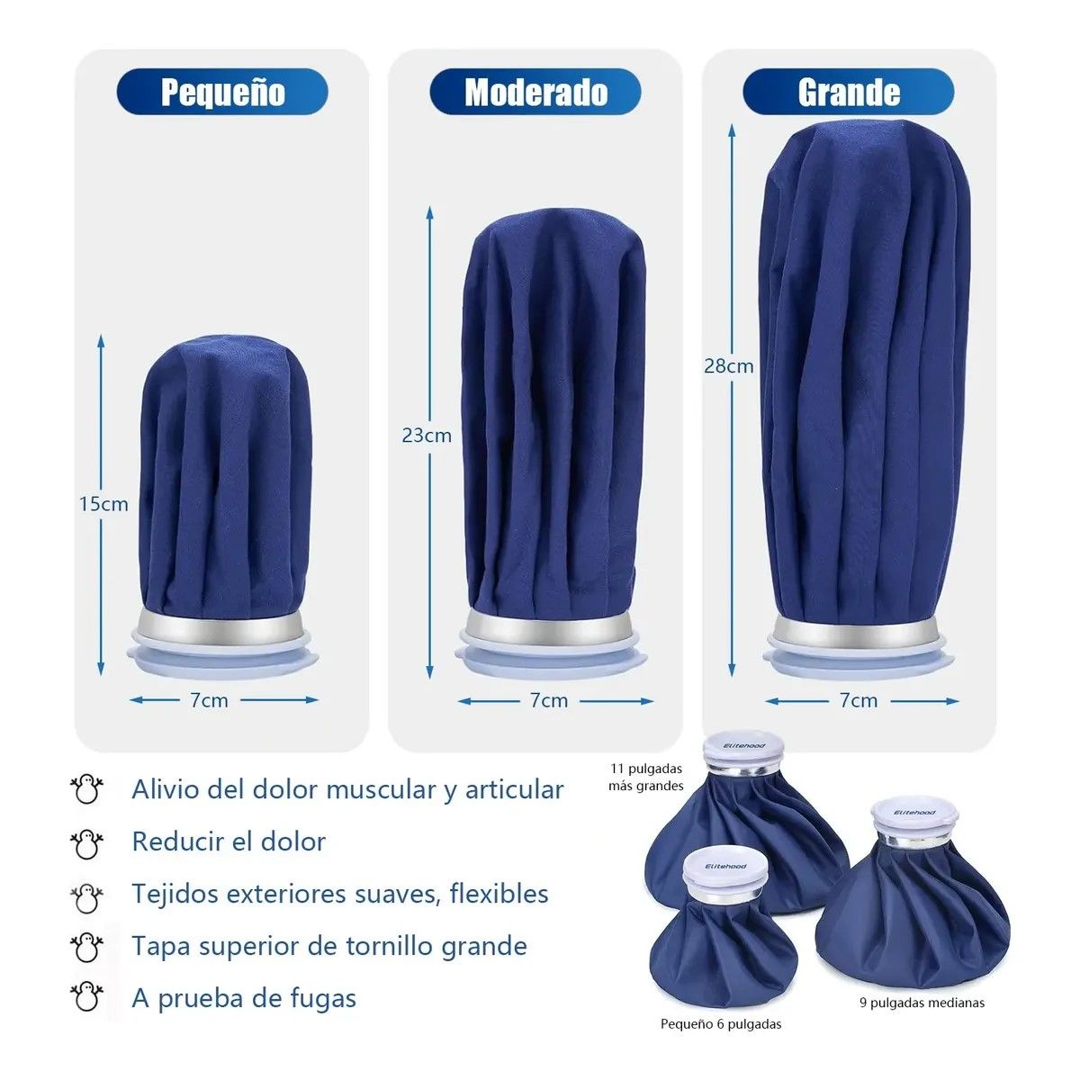GENERICO - 4 Kit Bolsa De Poliéster Sellada Para Hielos O Agua Caliente BELUG