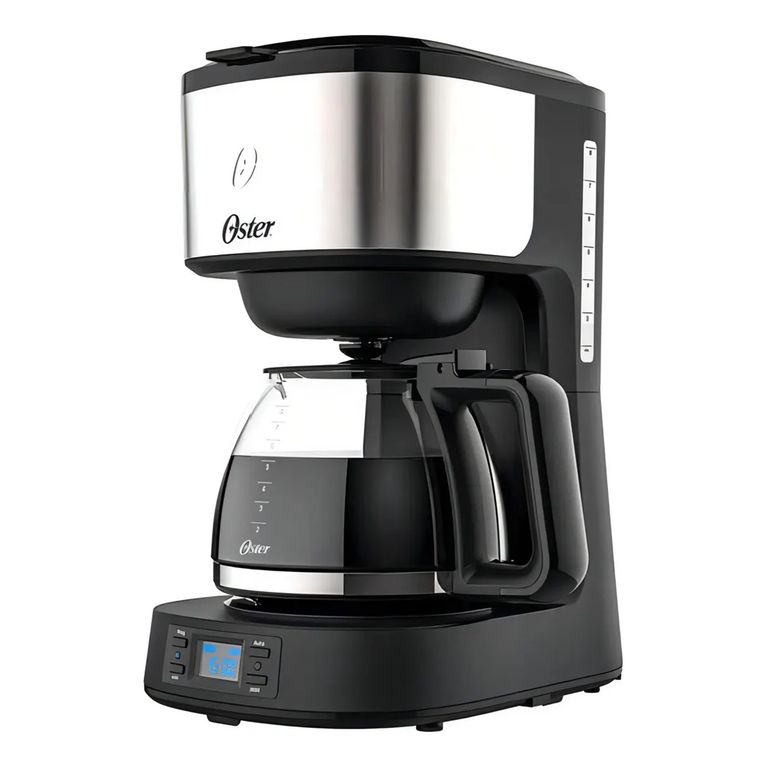 OSTER Cafetera Programable 8Tazas Acero Inoxidable Automatica