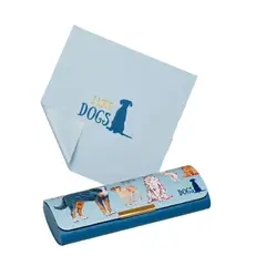 DIE SPIEGELBURG - Elegante Estuche Para Lentes Con Lindo Pano - I Love Dogs