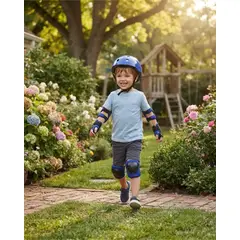 MYLHOGAR - Kit Protección Infantil Casco Y Protecciones 7 Piezas