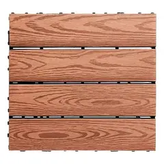 VIDA BUENAS - Deck Wpc Modular 30x30cm Piso Jardin Exterior Caja 6 Pzas