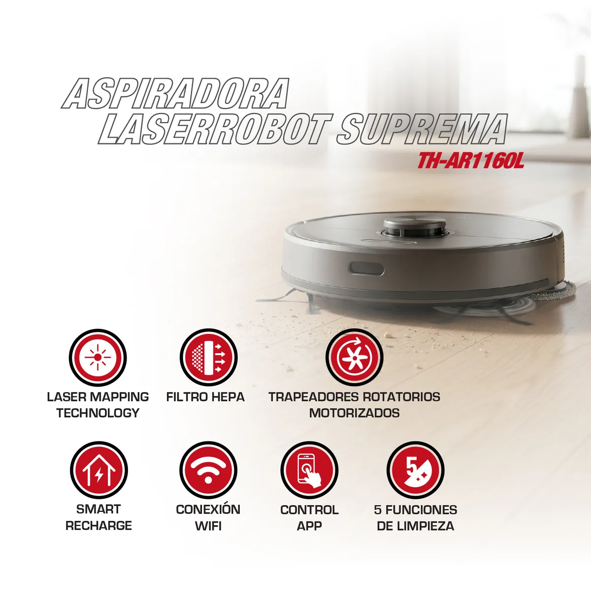THOMAS - Aspiradora LaserRobot Suprema TH-AR1160L