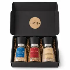LAYQA - Pack Esencial 3 Sales de Mar Gourmet con Molinillo