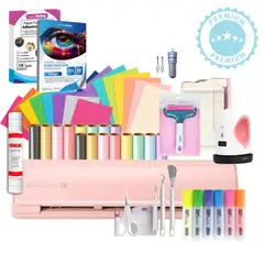 SILHOUETTE - Plotter cameo 5 alpha Rosa + Mini Estampadora + insumos Bg08