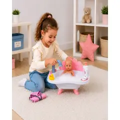 MYLHOGAR - Bañera Para Muñecas Con Bebe Patito De Hule Y Accesorios