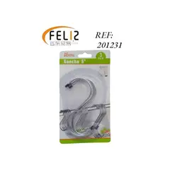 OEM - Colgador de Ropa Percha Organizadora Colgadores Gancho Metal 5'' x3