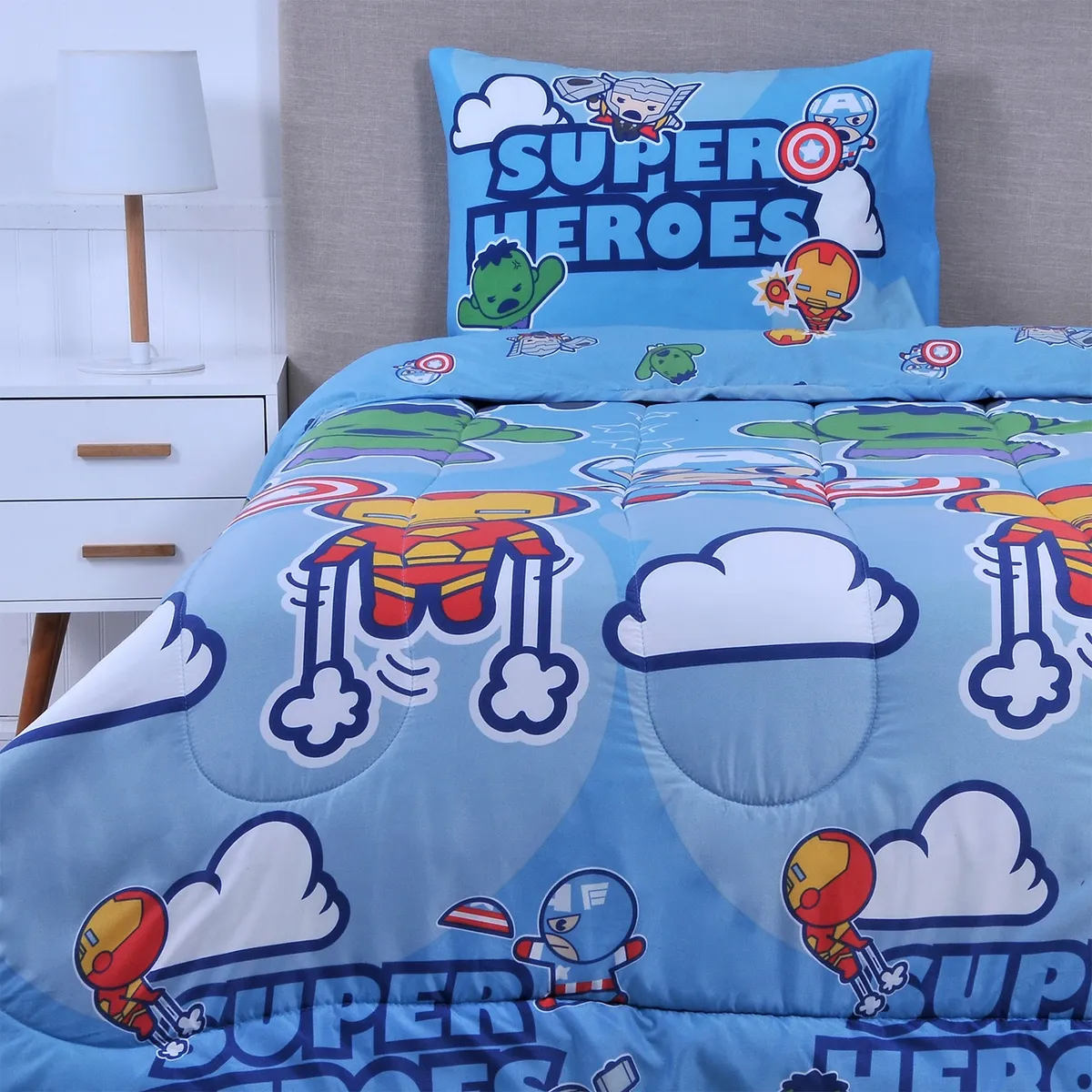 AVENGERS - Plumón Infantil Kawaii 1.5 Plazas Avengers