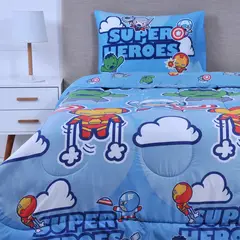 AVENGERS - Plumón Infantil Kawaii 1.5 Plazas