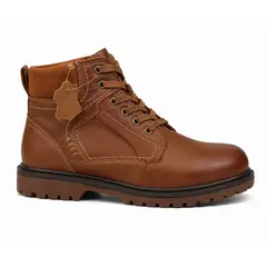 CARBIN - Botín Hombre Cuero Outdoor Casual Trekking Antideslizante