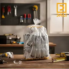 DALI - Pack de 12 Pares de Guantes de Hilo para Trabajo Multiuso
